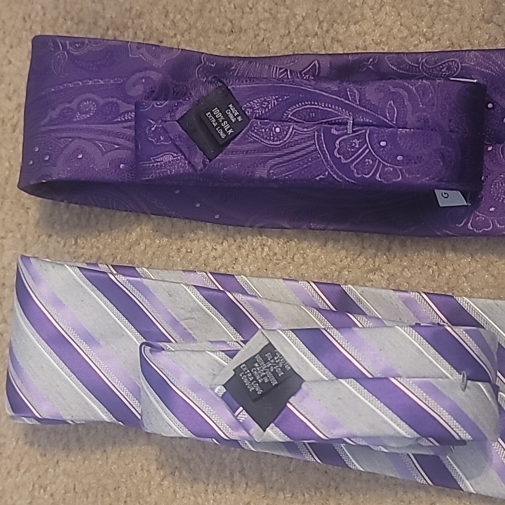 Men's Geoffrey Beene extra long ties set of 2 - Picture 3 of 5
